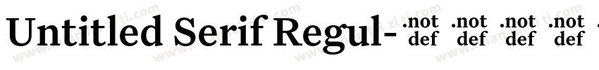 Untitled Serif Regul字体转换